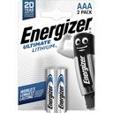 PILE ENERGIZER ULTIMATE LITIO MINISTILO AAA 1.5V BL. 2 EL92/629769-626262