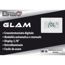 CRONOTERMOSTATO DIGITALE BRAVO MODELLO CRONOTERMOSTATO GLAM  PROGRAMMAZIONE GIORNALIERA E SETTIMANALE