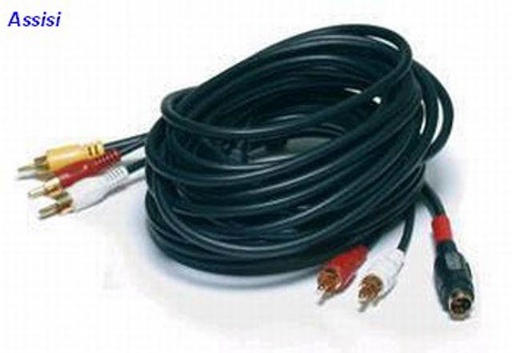 [CZ155420] CAVO DA SPINA S-VHS DOR.+ 2 RCA AUDIO DOR. 3 SP. RCA DOR.2 AUDIO 1 VIDEO  STAR