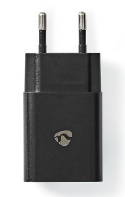 CARICATORE UNICO DA RETE NERO PRESA USB-A 2.4A  12W 