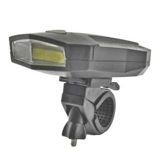 TORCIA BICI ANTERIORE COB 3W CON FLASH COLORE NERO