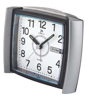 SVEGLIA QUARZO ANALOGICA CON CALENDARIO GRIGIO LOWELL