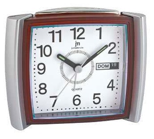 SVEGLIA QUARZO ANALOGICA CON CALENDARIO ROSSO LOWELL