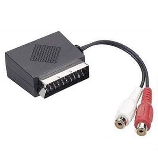 ADATTATORE PRESA SCART/ SPINA SCART+2 PRESE RCA