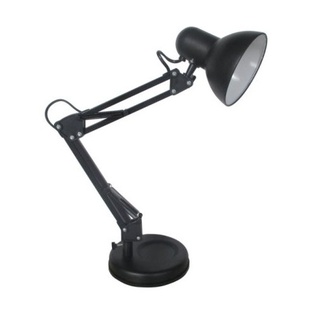 LAMPADA DA TAVOLO MED  ORIENTABILE COLORE NERA E27 MAX 40W  Ø170MM 