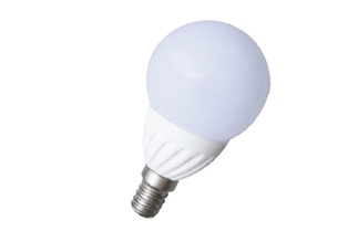 LAMPADA LED CORPO CERAMICO LIGHTX SFERA G45 5W 400LM E14 6000K 25000H