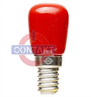 LAMPADA LED CONTAKT 1W 80LM E14 26X57MM 230V 20000H ROSSO