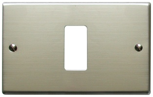 PLACCA ALLUMINIO ANODIZZATO PAGLIERINO TIPO BTICINO MAGIC 1 POSTO