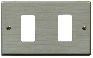 PLACCA ALLUMINIO ANODIZZATO PAGLIERINO TIPO BTICINO MAGIC 2 POSTI