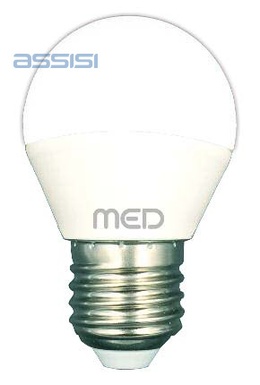 LAMPADA LED MED  SFERA G45 ALTA EFFICIENZA 6W 560LM E27 6500K 30000H
