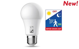 GOCCIA LED CON SENSORE CREPUSCOLARE E MOVIMENTO E27 11W 1055LM