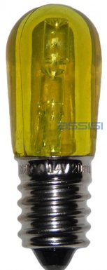 LAMPADINA LED 0.6W GIALLA E14 MED