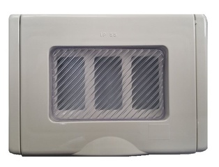 PLACCA FAEG AUTOPORTANTE CON SPORTELLO A FINESTRA CON MOLLA 3 POSTI IP55