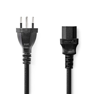 CAVO ALIMENTAZIONE NEDIS DA SPINA 10A A PRESA IEC320 C13 - 1.5 MT.