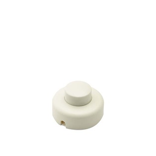 INTERRUTTORE PASSANTE UNIPOLARE A PEDALE PER PIANTANA 250V TASTO TONDO BIANCO