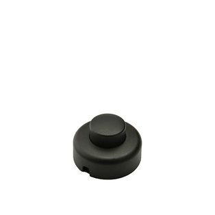 INTERRUTTORE PASSANTE UNIPOLARE A PEDALE PER PIANTANA 250V TASTO TONDO NERO