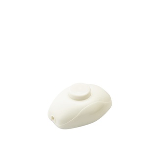 INTERRUTTORE FAI PASSANTE UNIPOLARE A PEDALE PER PIANTANA 250V OVALE TASTO TONDO BIANCO 