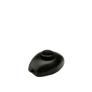 INTERRUTTORE FAI PASSANTE UNIPOLARE A PEDALE PER PIANTANA 250V OVALE TASTO TONDO NERO
