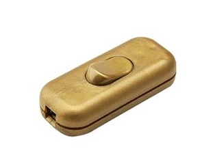 INTERRUTTORE PASSANTE 2A 250V TASTO A BILANCIERE ORO
