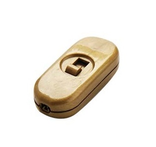INTERRUTTORE PASSANTE 2A 250V TASTO A SLITTA ORO