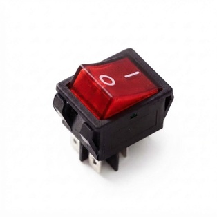 INTERRUTTORE BIPOLARE INCASSO C/LAMPAD.ROSSA
