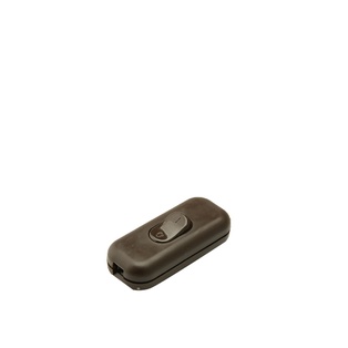 INTERRUTTORE PASSANTE BIPOLARE 2A 250V TASTO A BILANCIERE MARRONE