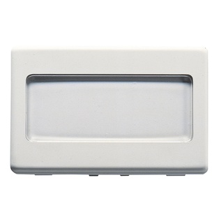 FRUTTO GEWISS PULSANTE CON TARGA PORTA NOME SERIE SYSTEM WHITE 3 POSTI