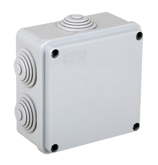 SCATOLA FAEG STAGNA DI DERIVAZIONE RETTANGOLARE CON COPERCHIO A VITE  IP55 100X100X50