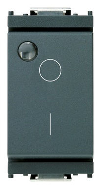 FRUTTO VIMAR INTERRUTTORE BIPOLARE LUMINOSO 10A DA INCASSO  SERIE IDEA GRIGIO