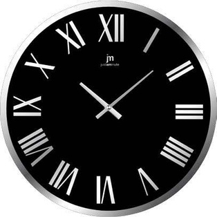 OROLOGIO PARETE VETRO TONDO 38CM NERO  LOWELL