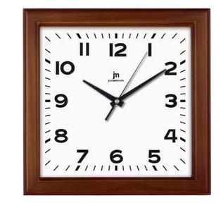 OROLOGIO PARETE LEGNO QUADRATO NOCE LOWELL