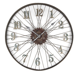 OROLOGIO PARETE IN METALLO RUOTA CM 63 LOWELL