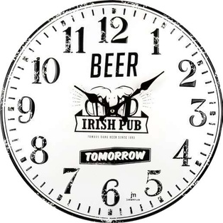 OROLOGIO  PARETE BOMBATO METALLO DIAM.40 CM LOWELL