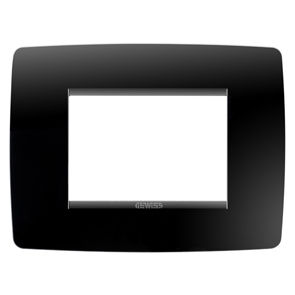 PLACCA LUX GEWISS TECNOPOLIMERO NERO TONER SERIE CHORUSMART 3 POSTI