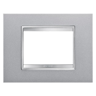 PLACCA LUX GEWISS TECNOPOLIMERO TITANIO SERIE CHORUSMART 3 POSTI