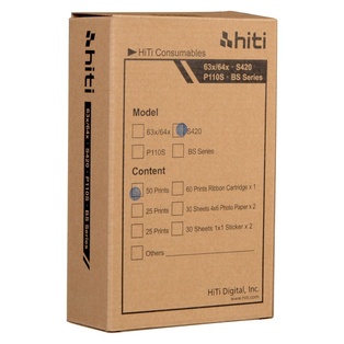 S420 CARTA+RIBBON S4XX 50 FOGLI 10X15 HI-TI