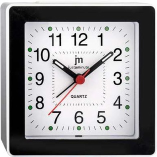 SVEGLIA QUARZO MOVIMENTO CONTINUO QUADRATA BIANCA LOWELL