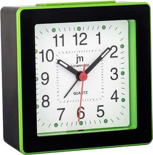 SVEGLIA QUARZO MOVIMENTO CONTINUO QUADRATA VERDE LOWELL