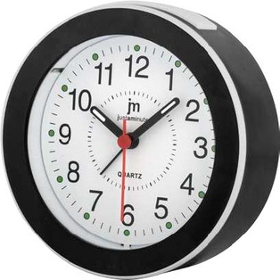 SVEGLIA QUARZO MOVIMENTO CONTINUO TONDA BIANCA LOWELL