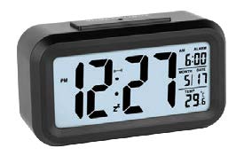 SVEGLIA DIGITALE TEMPERATURA INTERNA CON LUCE NERA LOWELL