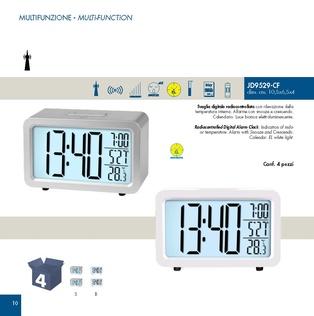 SVEGLIA DIGITALE RADIOC.LED SILVER  LOWELL
