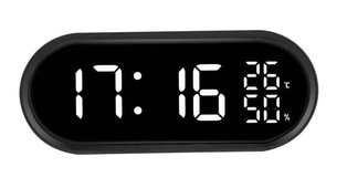 SVEGLIA DIGITALE - NERA - LED BIANCHI LOWELL