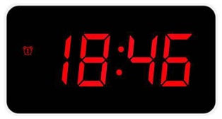 SVEGLIA DIGITALE LED ADATTATORE BIANCA LOWELL