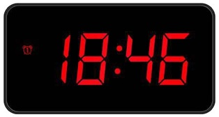 SVEGLIA DIGITALE LED ADATTATORE NERA LOWELL