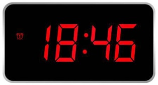 SVEGLIA DIGITALE LED ADATTATORE SILVER LOWELL