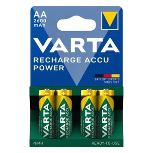 PILE VARTA RICARICABILE STILO AA 1.2V ACCU POWER BL.4 2600MAH