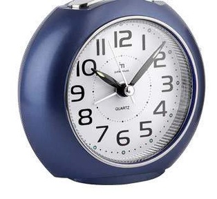 SVEGLIA AL QUARZO ANALOGICA CON LUCE SNOOZE MOVIMENTO CONTINUO SILENZIOSO BLU