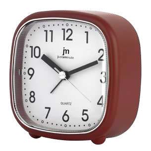 SVEGLIA Q.ZO MOV. CONTINUO QUADRATA -ROSSO