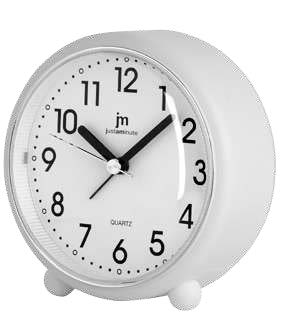 SVEGLIA Q.ZO MOV. CONTINUO TONDA- BIANCO