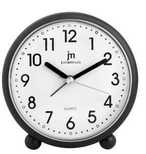 SVEGLIA Q.ZO MOV. CONTINUO TONDA- NERO